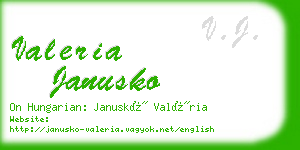 valeria janusko business card